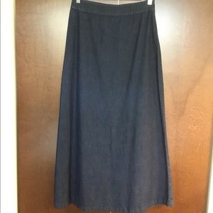 DVF Long Jean Chambray Skirt